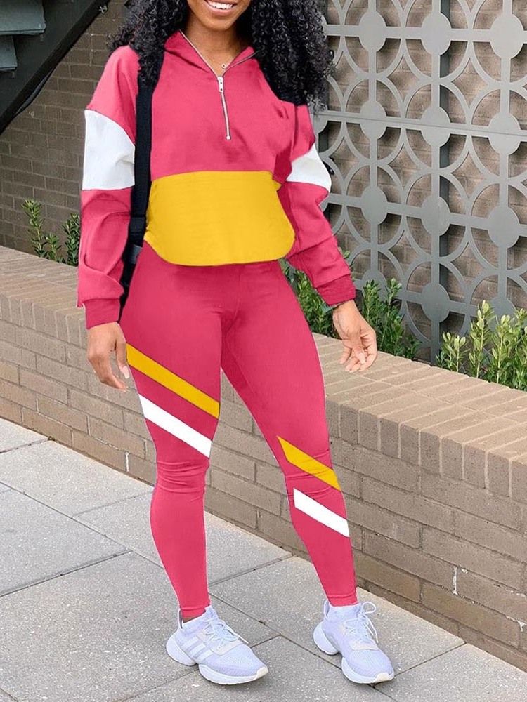 Anti-Svett Patchwork Color Block Nylon Badminton Pullover Klädset