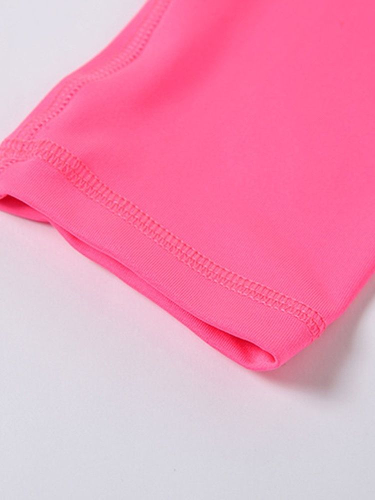 Anti-Svett Polyester Solid Dragkedja Långärmad Klädset