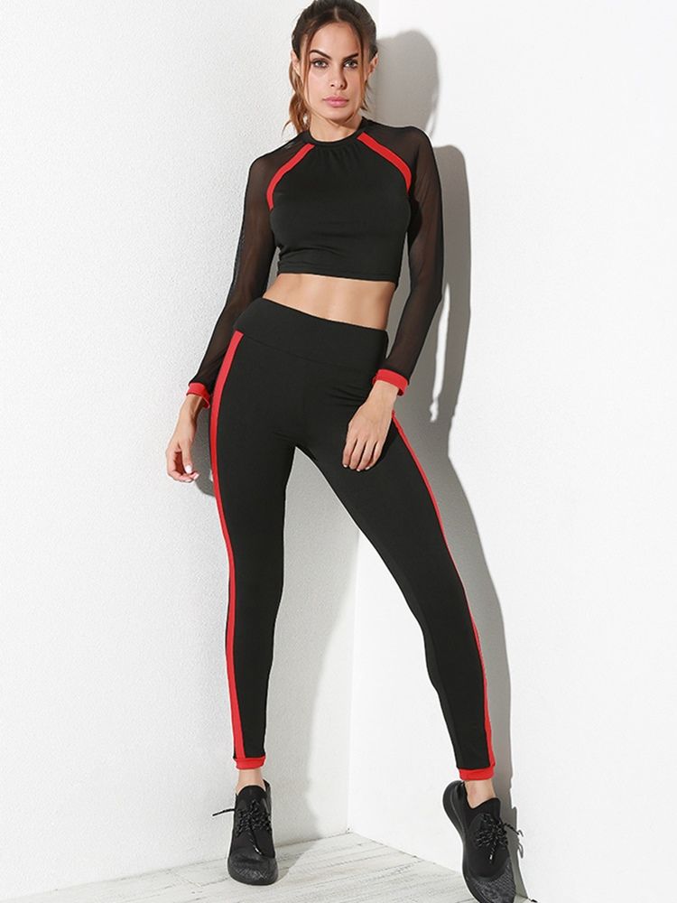 Anti-Svett Solid Patchwork Volleybollsportset