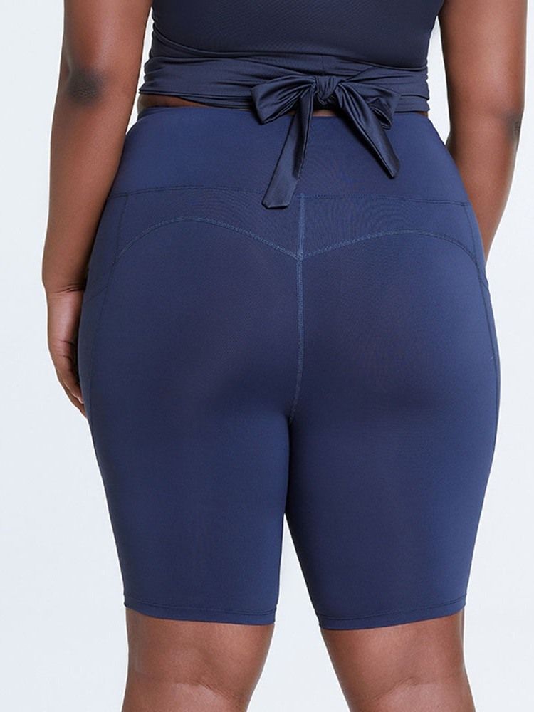 Anti-Sweat Solida Löparshorts Plus Size Byxor