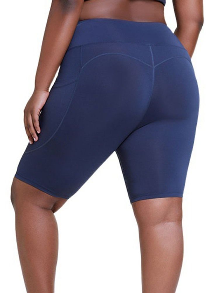 Anti-Sweat Solida Löparshorts Plus Size Byxor