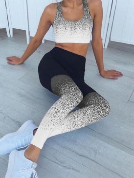 Blommönster Andas Patchwork Yogabyxor Yogabyxor Tiktok Leggings Med Hög Midja