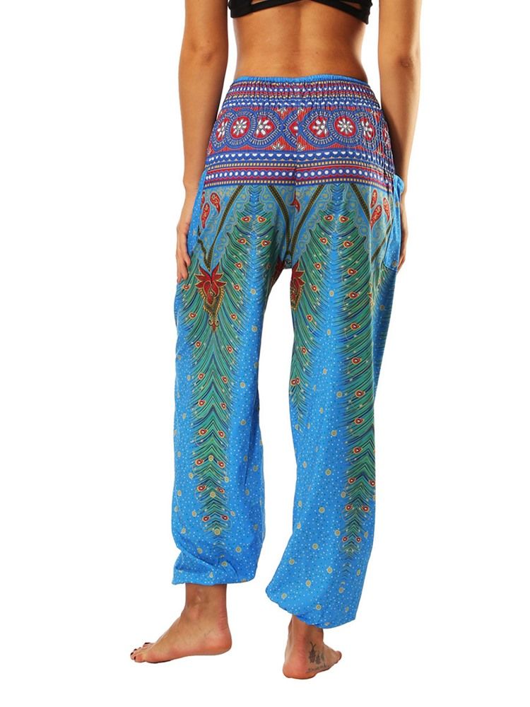 Boho Print Geometric Street Dance Yoga Byxor