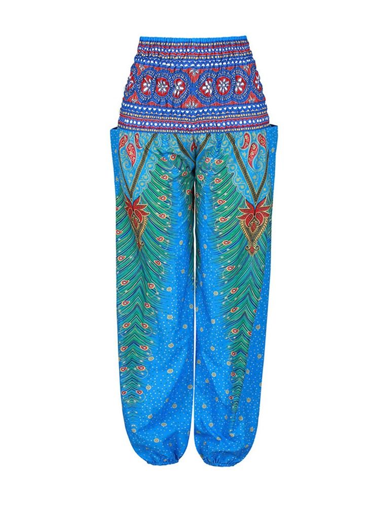 Boho Print Geometric Street Dance Yoga Byxor