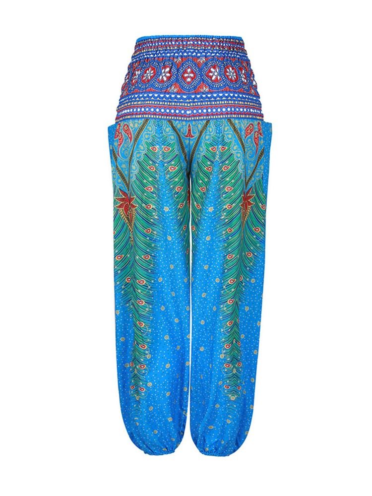 Boho Print Geometric Street Dance Yoga Byxor