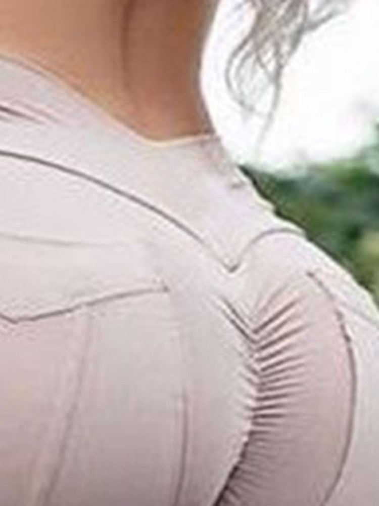 Dam Anti-Svett Solid Basket Fitness Yoga Sport Leggings Yoga Byxor Tiktok Leggings Med Hög Midja