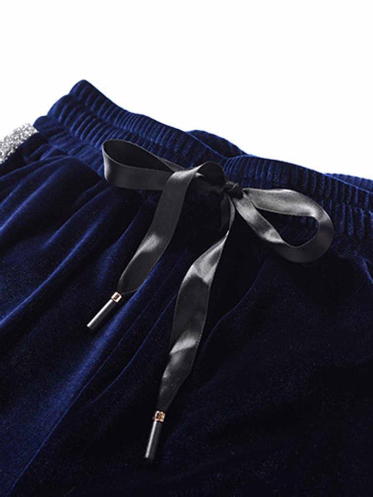 Dam Plus Size Fickor Andas Stripe Yoga Byxor