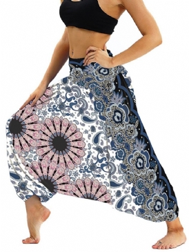 Dambyxor Med Boho Print Polyester Yoga Harem
