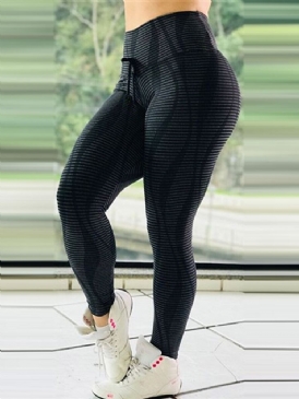 Damer Andas Leggings Med Hög Midja Tryck Yogabyxor Hög Midja Tiktok Leggings
