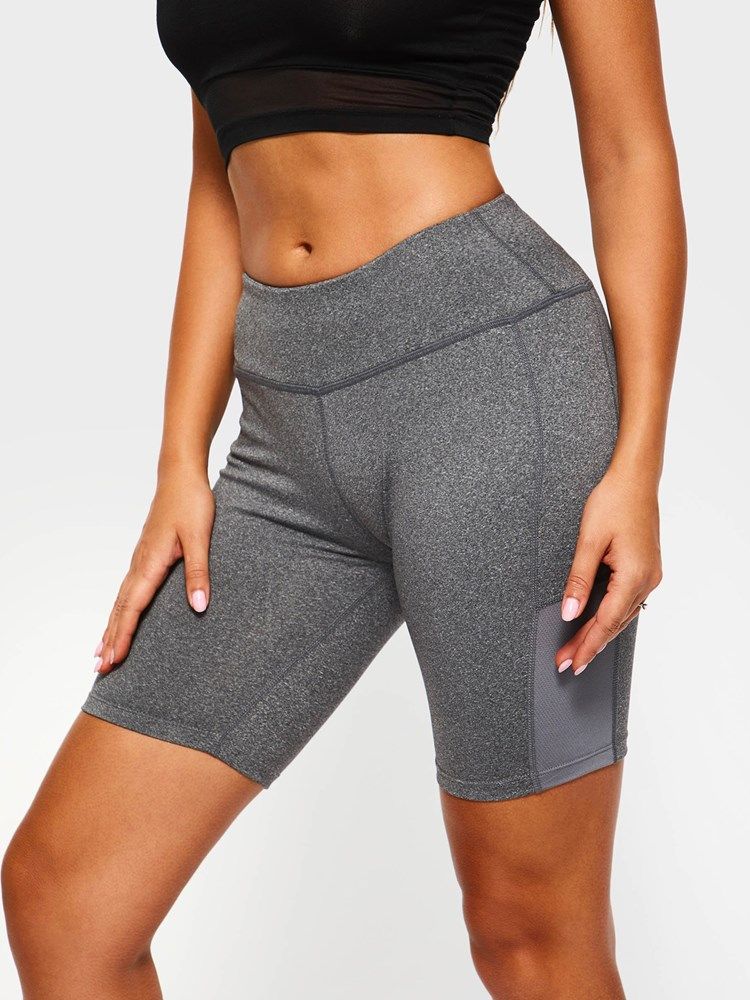 Damfickor Anti-Svett Solid Gym Sport Yoga Shorts Yoga Byxor Tiktok Leggings Med Hög Midja