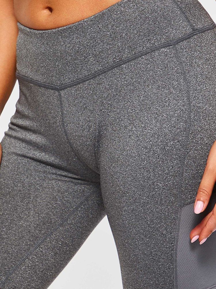 Damfickor Anti-Svett Solid Gym Sport Yoga Shorts Yoga Byxor Tiktok Leggings Med Hög Midja
