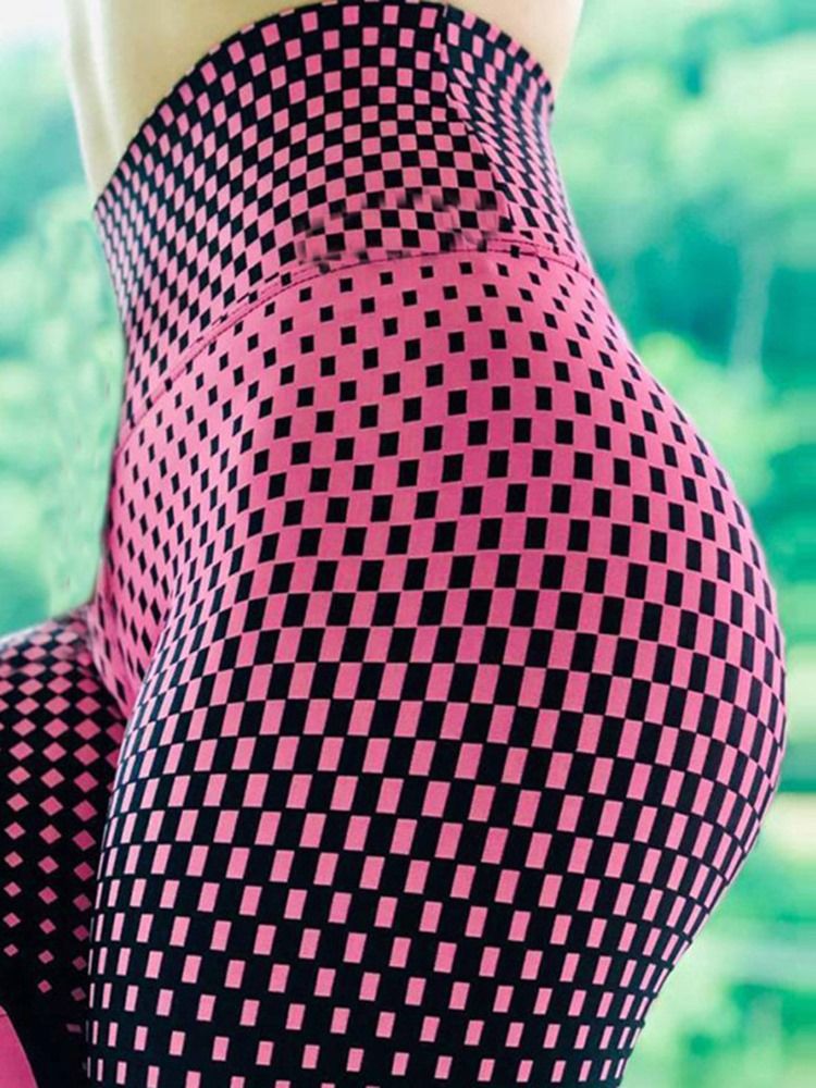Damränder Med Lapptäcke Push Up Gym Sport Leggings Yoga Byxor Tiktok Leggings Med Hög Midja