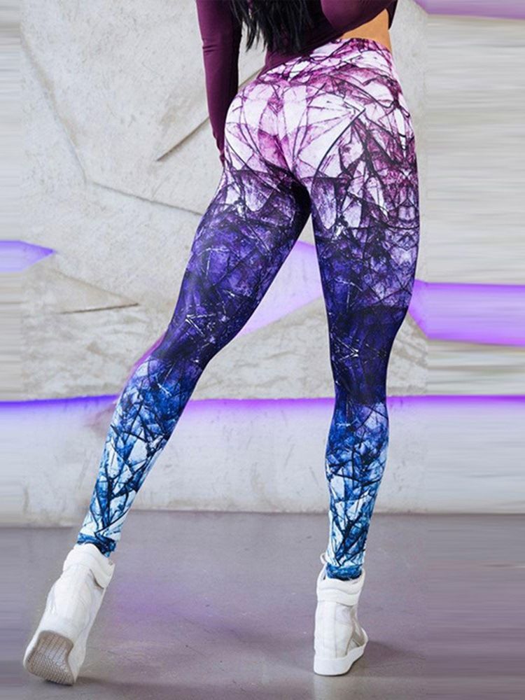 Diamond Pattern High-Wist Full Längd Yoga Byxor Tiktok Leggings Med Hög Midja
