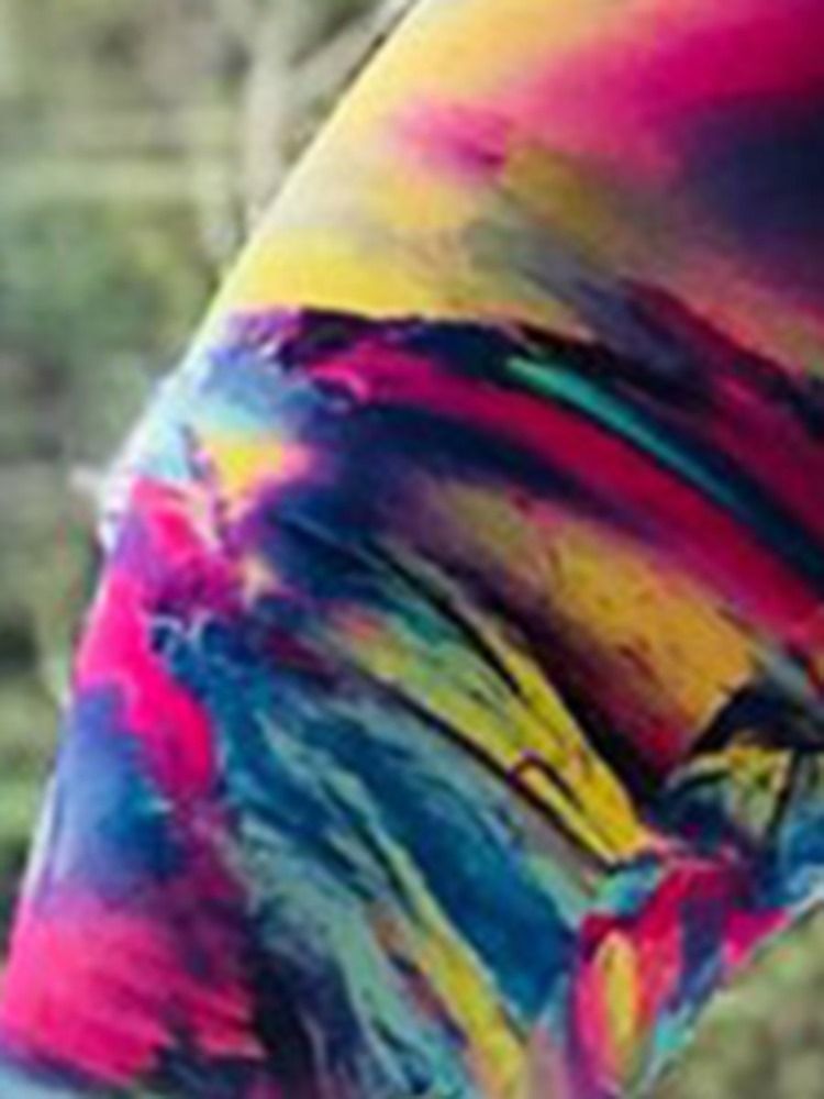 Färgblocktryck Andas Gym Sport Yoga Leggings Yogabyxor Tiktok Leggings Med Hög Midja