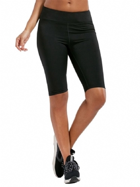 Gym Sport Seamless Andningsbara Knälånga Leggings Yogabyxor Tiktok Leggings Med Hög Midja