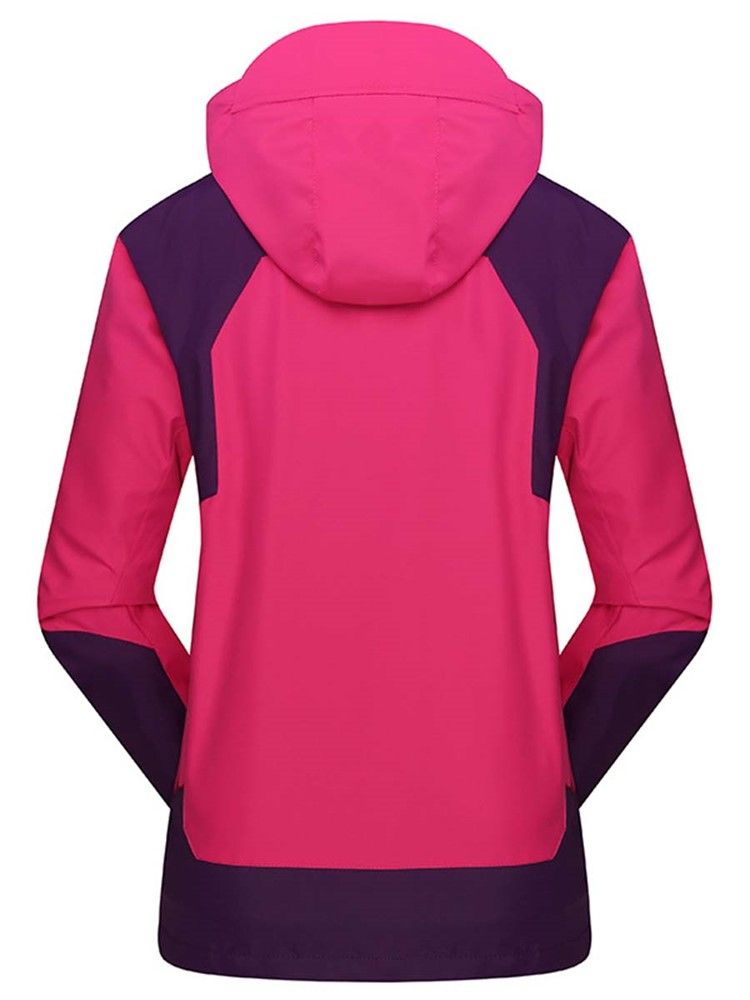 Klättrande Polyester Patchwork Vindtät Tvådelad Kostym Color Block Tops