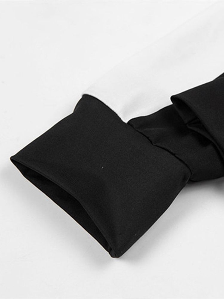 Kvinnors Andningsbara Färgblock Kortärmade Yogasportset