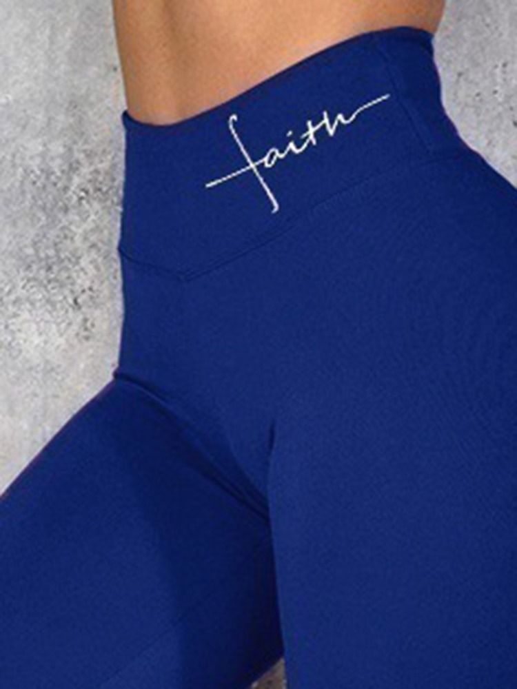 Kvinnors Brev Andas Löparyoga Byxor Tiktok Leggings Med Hög Midja