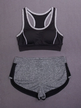 Kvinnors Patchwork Color Block Snabbtorkande Ärmlösa Yogasportset