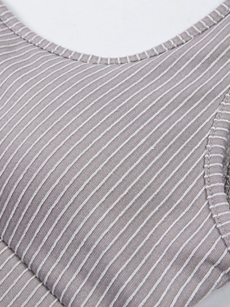 Kvinnors Solid Fotled Ärmlösa Sportset
