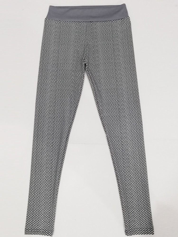 Litet Rutigt Färgblock Andas Dam Leggings Yoga Byxor Hög Midja Tiktok Leggings