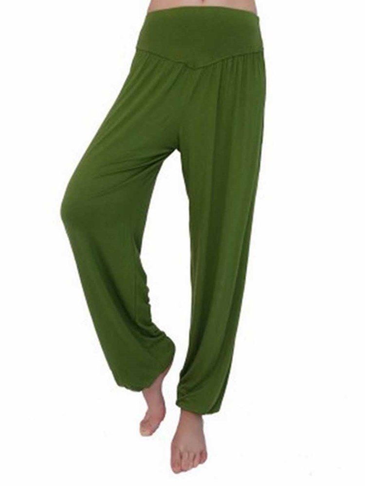 Modal Solid Andningsbara Yoga Harem Byxor För Kvinnor