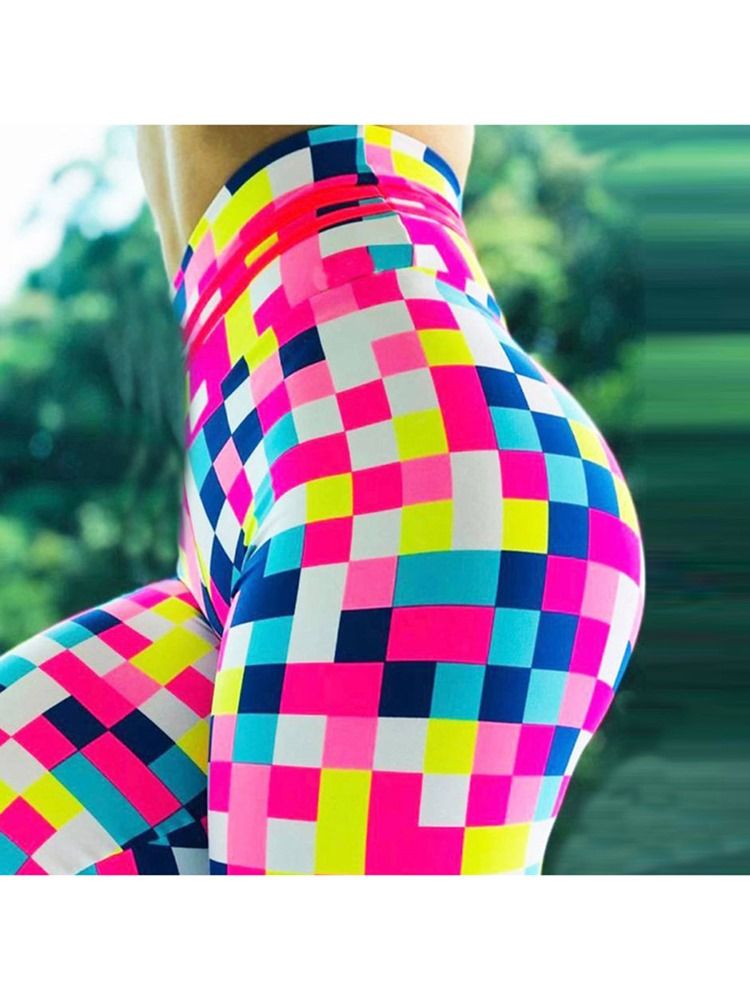 Mosaiktryck Andas Hög Midja Leggings För Kvinnor Yogabyxor Hög Midja Tiktok Leggings