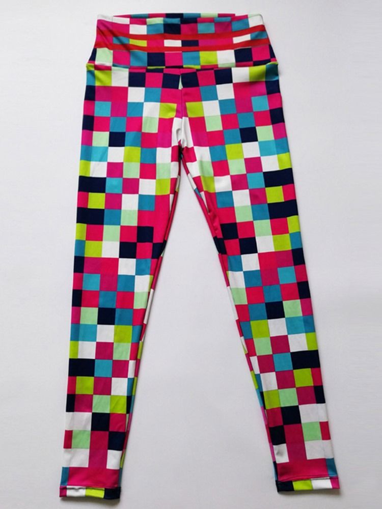 Mosaiktryck Andas Hög Midja Leggings För Kvinnor Yogabyxor Hög Midja Tiktok Leggings