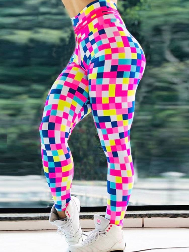Mosaiktryck Andas Hög Midja Leggings För Kvinnor Yogabyxor Hög Midja Tiktok Leggings