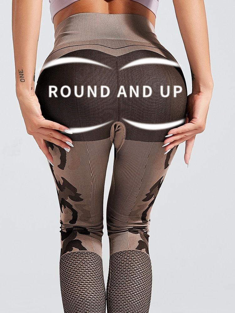 Nylon Spring Yoga Byxor Tiktok Leggings Med Hög Midja