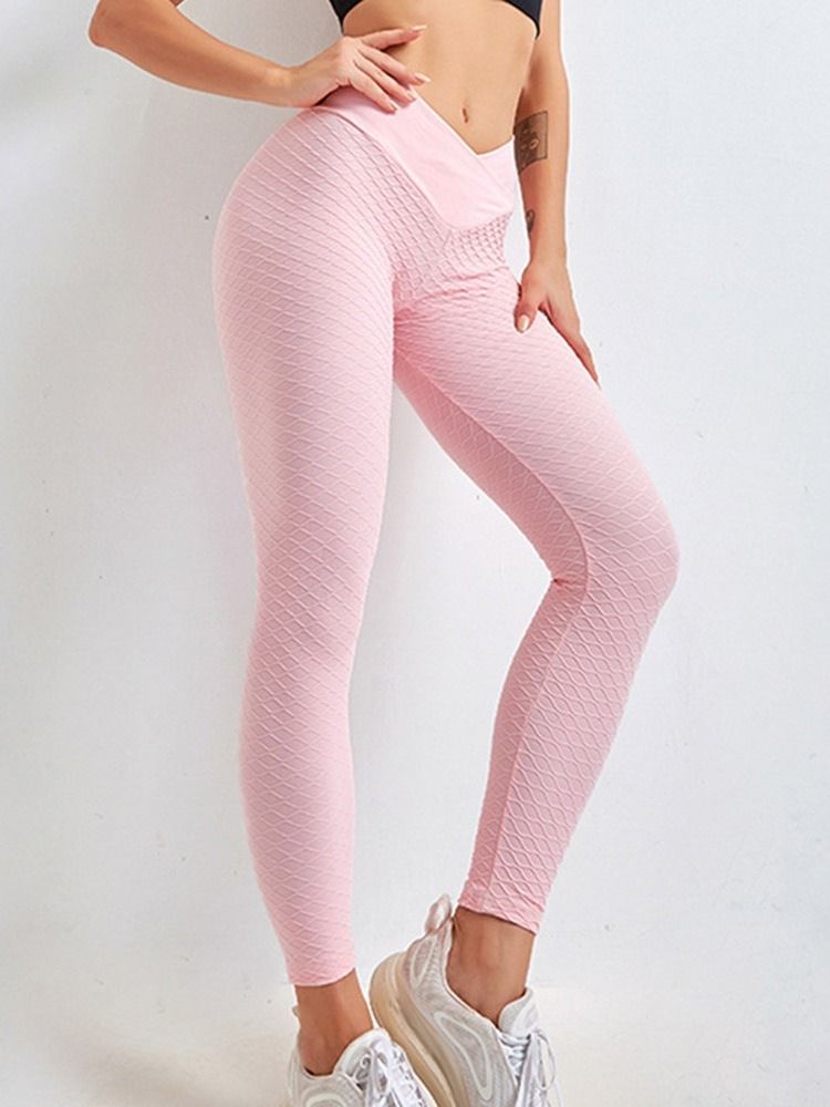 Patchwork Andas Nylon Solid Yoga Byxor Tiktok Leggings Med Hög Midja