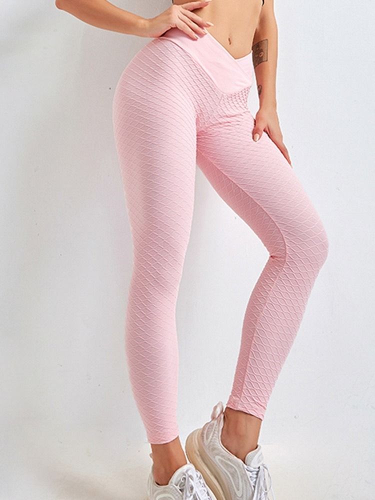 Patchwork Andas Nylon Solid Yoga Byxor Tiktok Leggings Med Hög Midja