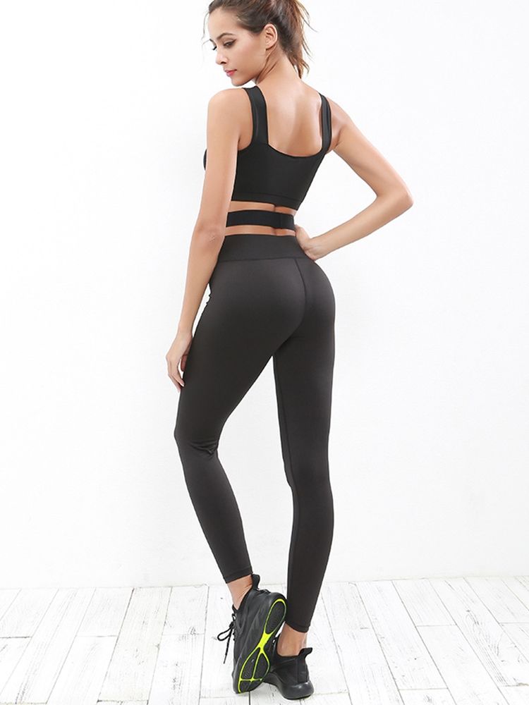 Patchwork Andas Solid Ankel Lång Pullover Sport Set