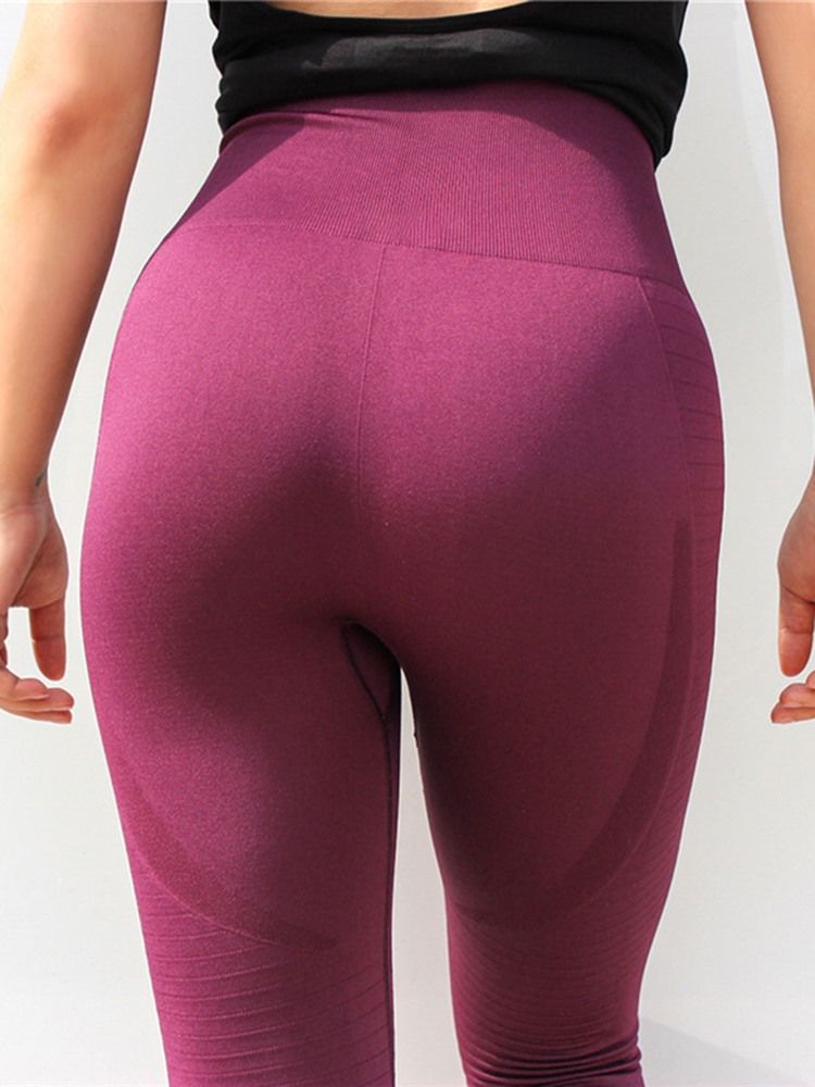 Patchwork Solid Anti-Sweat Byxor Yoga Byxor Tiktok Leggings Med Hög Midja