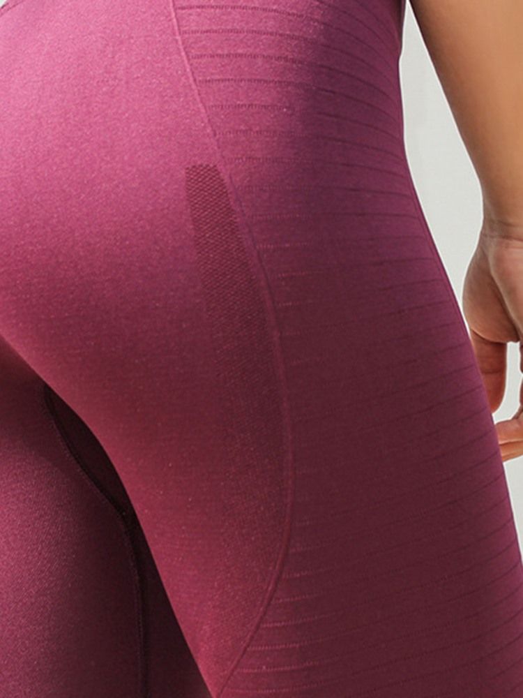 Patchwork Solid Anti-Sweat Byxor Yoga Byxor Tiktok Leggings Med Hög Midja