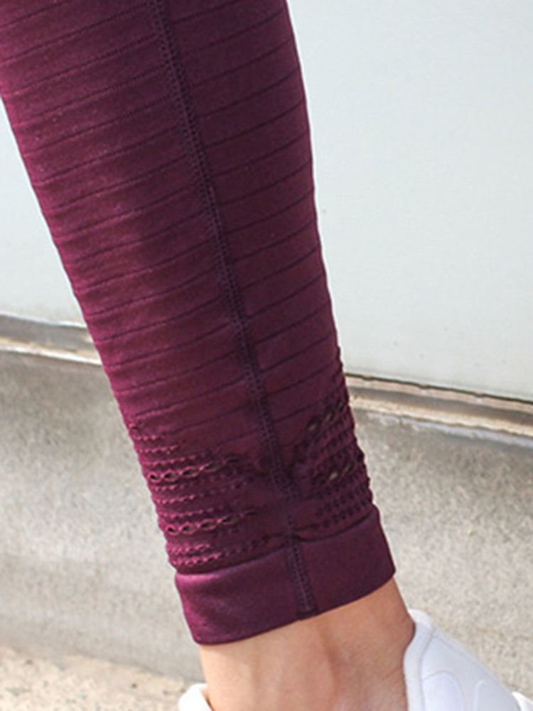 Patchwork Solid Anti-Sweat Byxor Yoga Byxor Tiktok Leggings Med Hög Midja