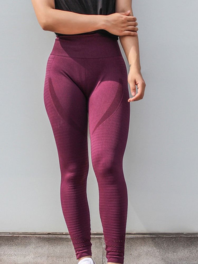 Patchwork Solid Anti-Sweat Byxor Yoga Byxor Tiktok Leggings Med Hög Midja