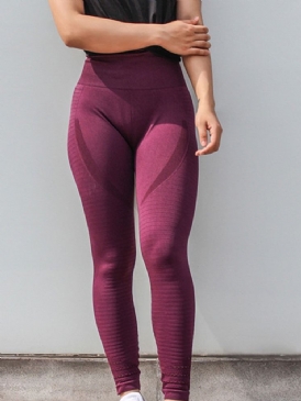 Patchwork Solid Anti-Sweat Byxor Yoga Byxor Tiktok Leggings Med Hög Midja
