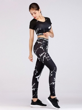 Polyester Yoga Pullover Sport Set