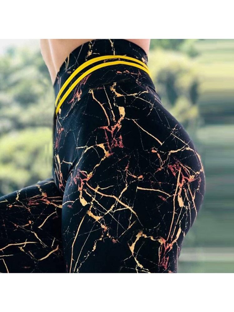 Quick Dry Print Hög Midja Leggings För Kvinnor Yogabyxor Hög Midja Tiktok Leggings
