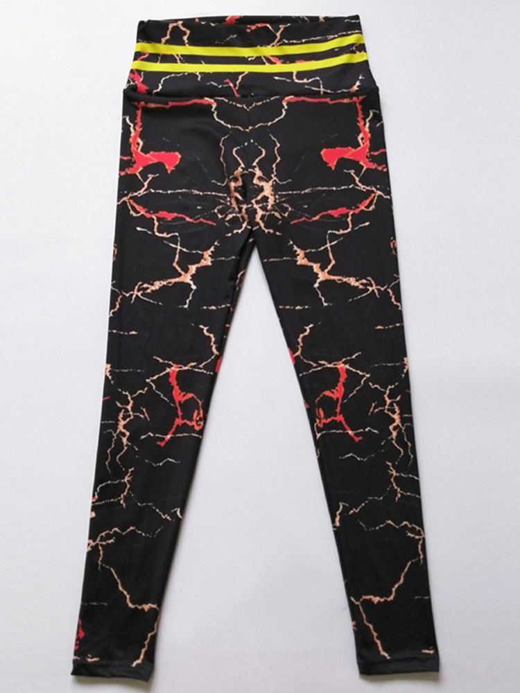 Quick Dry Print Hög Midja Leggings För Kvinnor Yogabyxor Hög Midja Tiktok Leggings