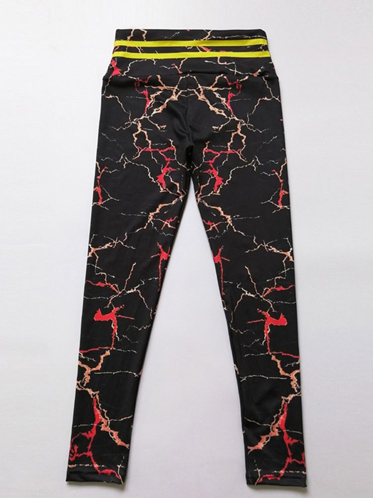 Quick Dry Print Hög Midja Leggings För Kvinnor Yogabyxor Hög Midja Tiktok Leggings