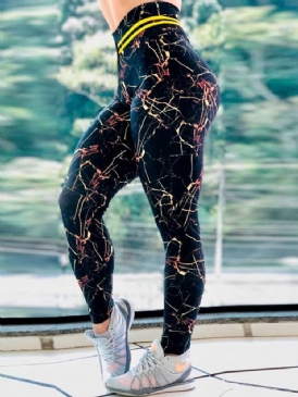 Quick Dry Print Hög Midja Leggings För Kvinnor Yogabyxor Hög Midja Tiktok Leggings