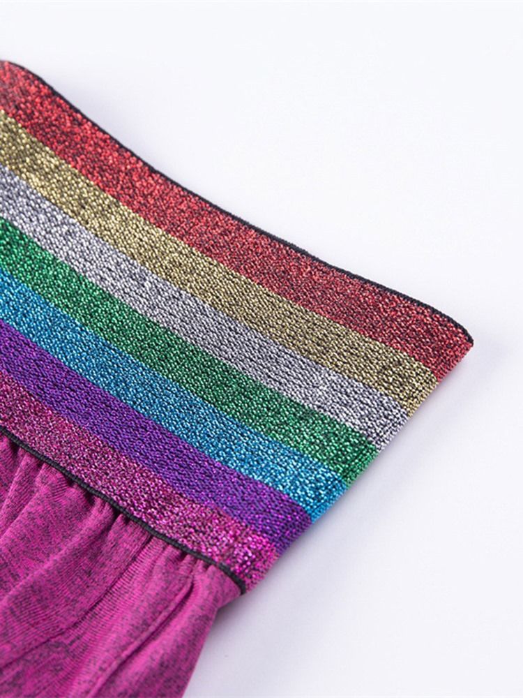 Rainbow Patchwork Shorts Sommar Gym Sports Yoga Byxor