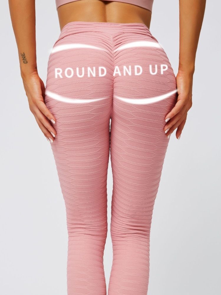 Randig Nylon Kvinna Ankel Lång Yoga Byxor Hög Midja Tiktok Leggings