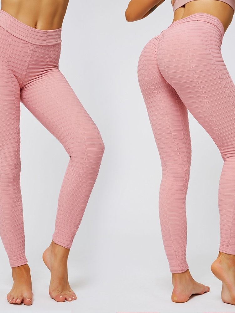 Randig Nylon Kvinna Ankel Lång Yoga Byxor Hög Midja Tiktok Leggings