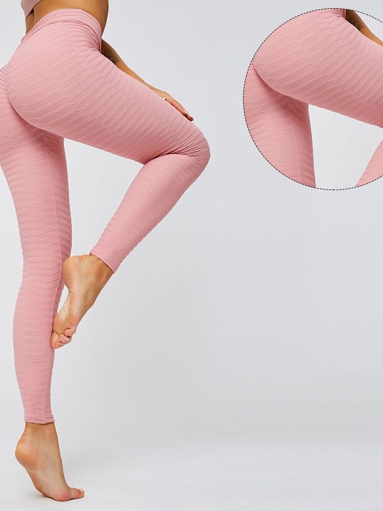 Randig Nylon Kvinna Ankel Lång Yoga Byxor Hög Midja Tiktok Leggings