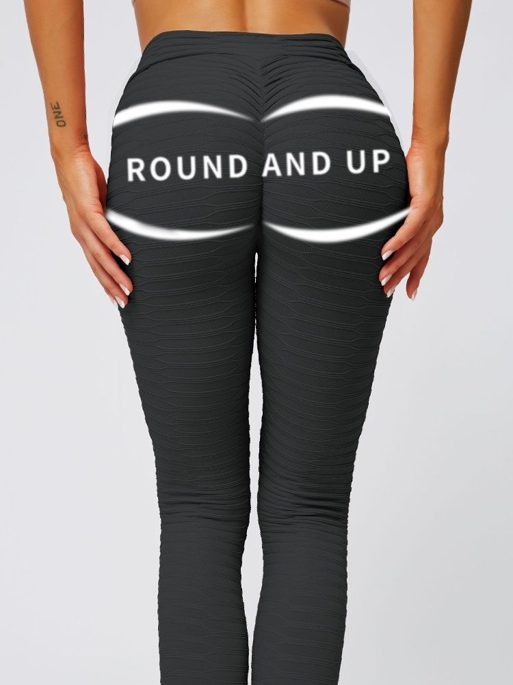 Randig Nylon Kvinna Ankel Lång Yoga Byxor Hög Midja Tiktok Leggings