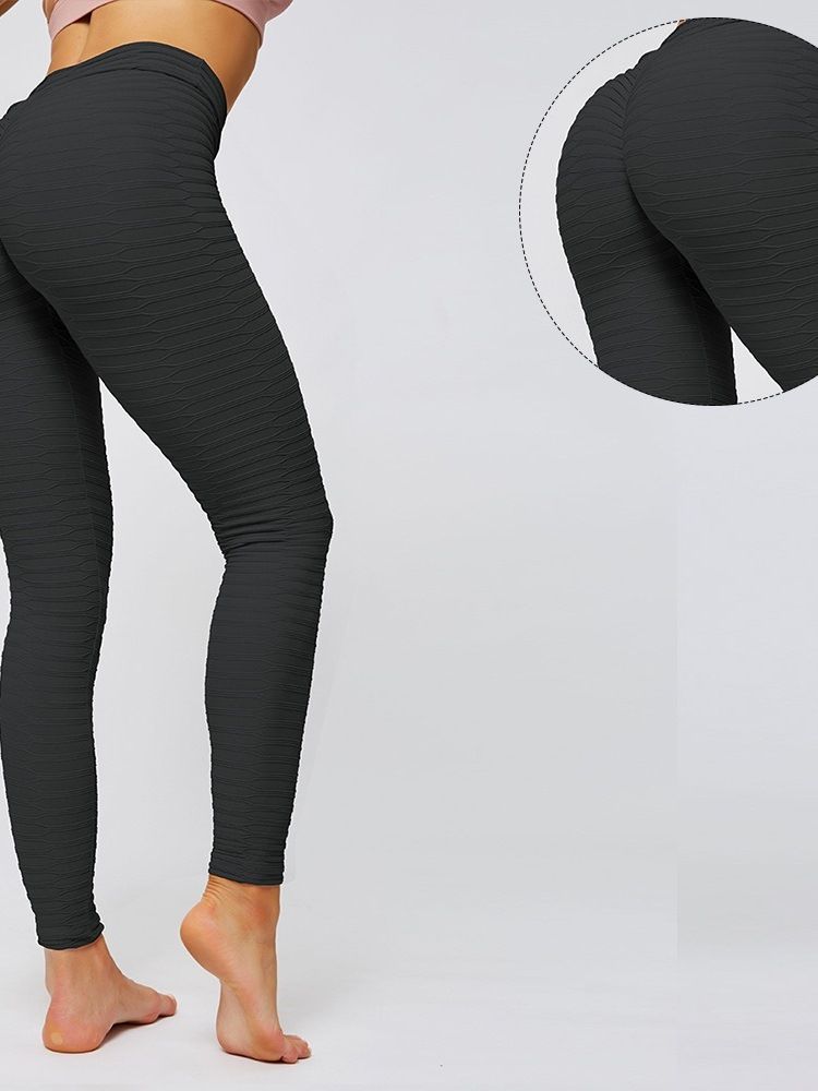 Randig Nylon Kvinna Ankel Lång Yoga Byxor Hög Midja Tiktok Leggings