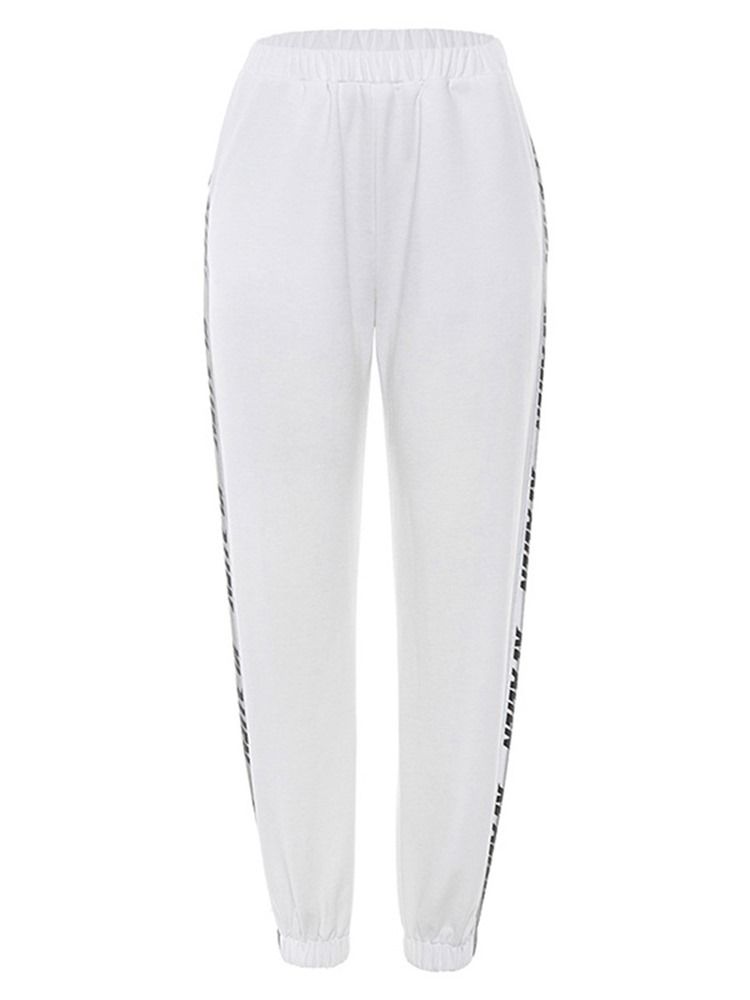 Reflekterande Färgblockfickor Sport Dambyxor